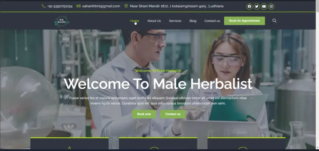 A herbal website which sells products